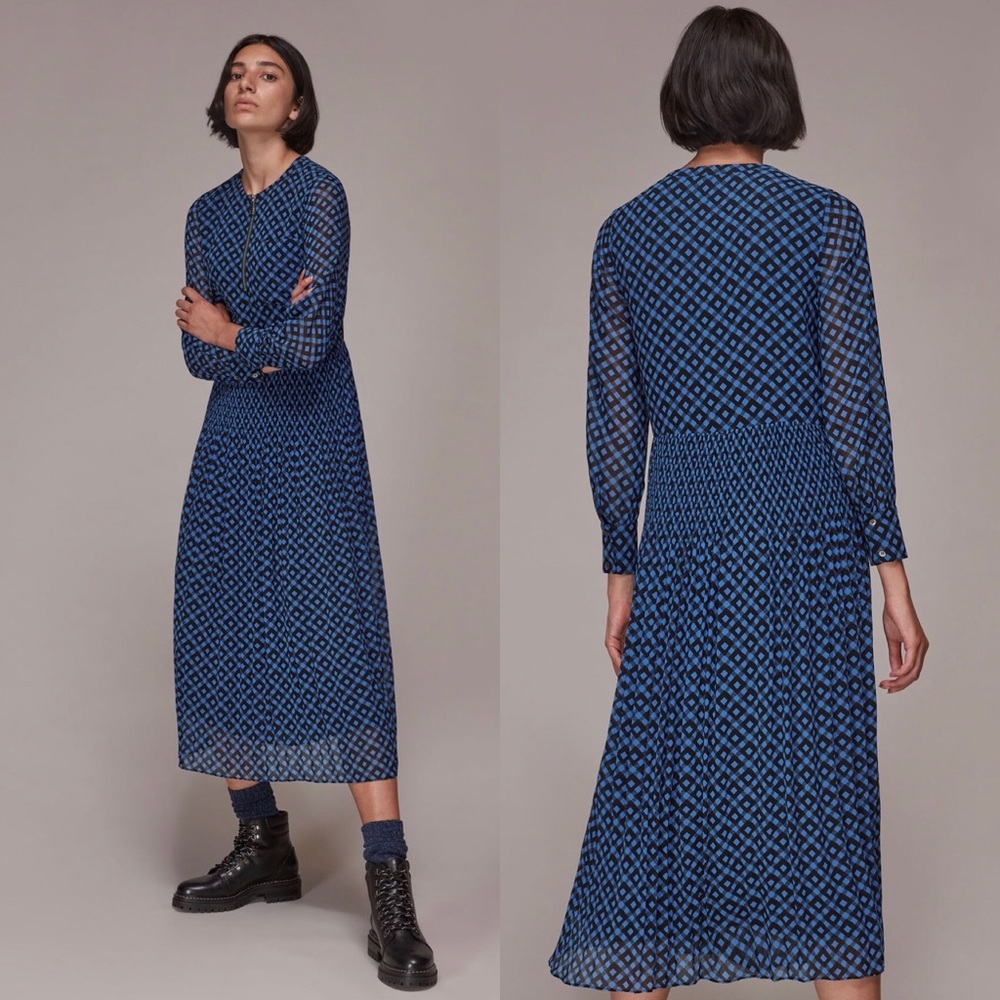 Whistles | Diamond Pattern Midi Dress
